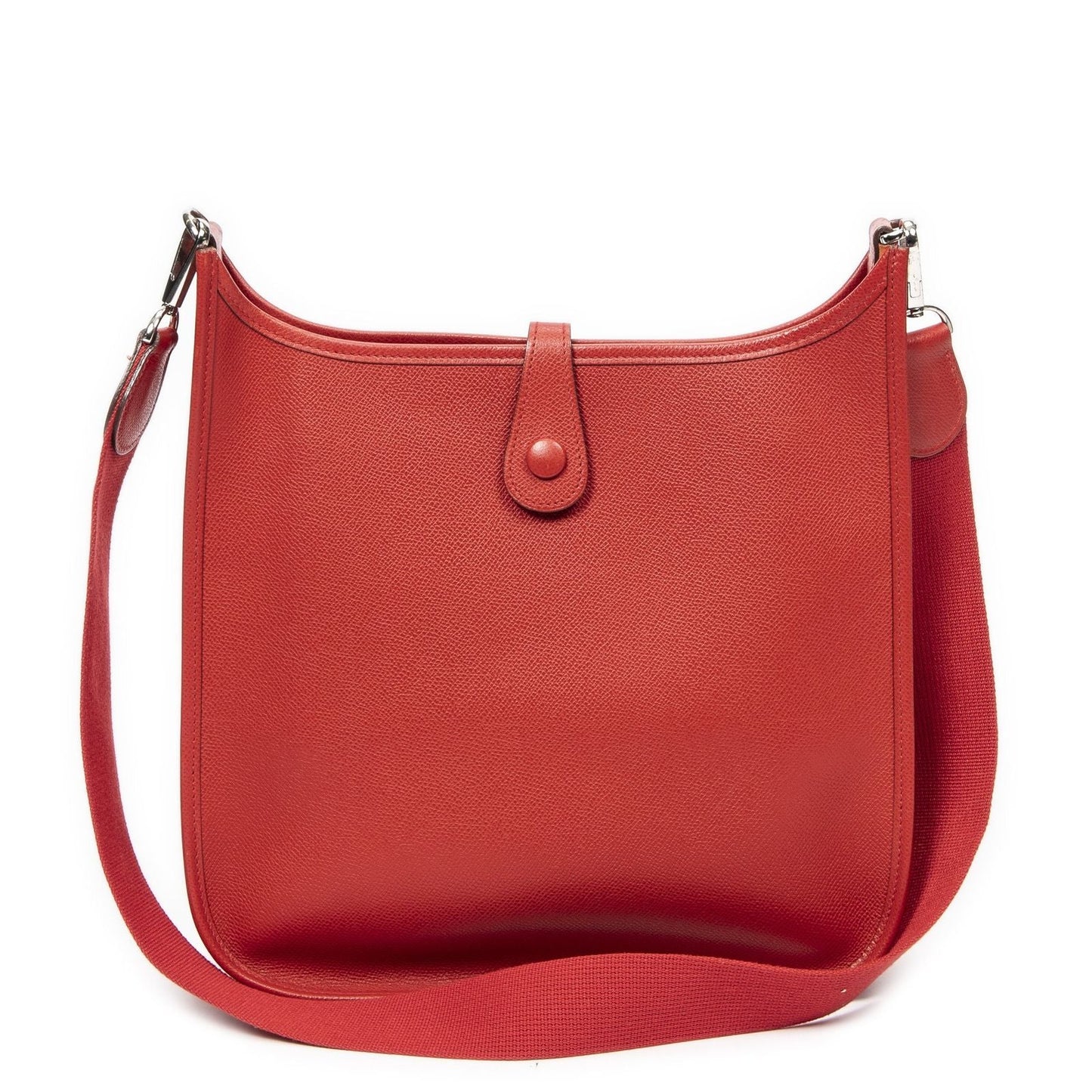 Hermes Evelyne I Rouge Epsom Leather Messenger Bag