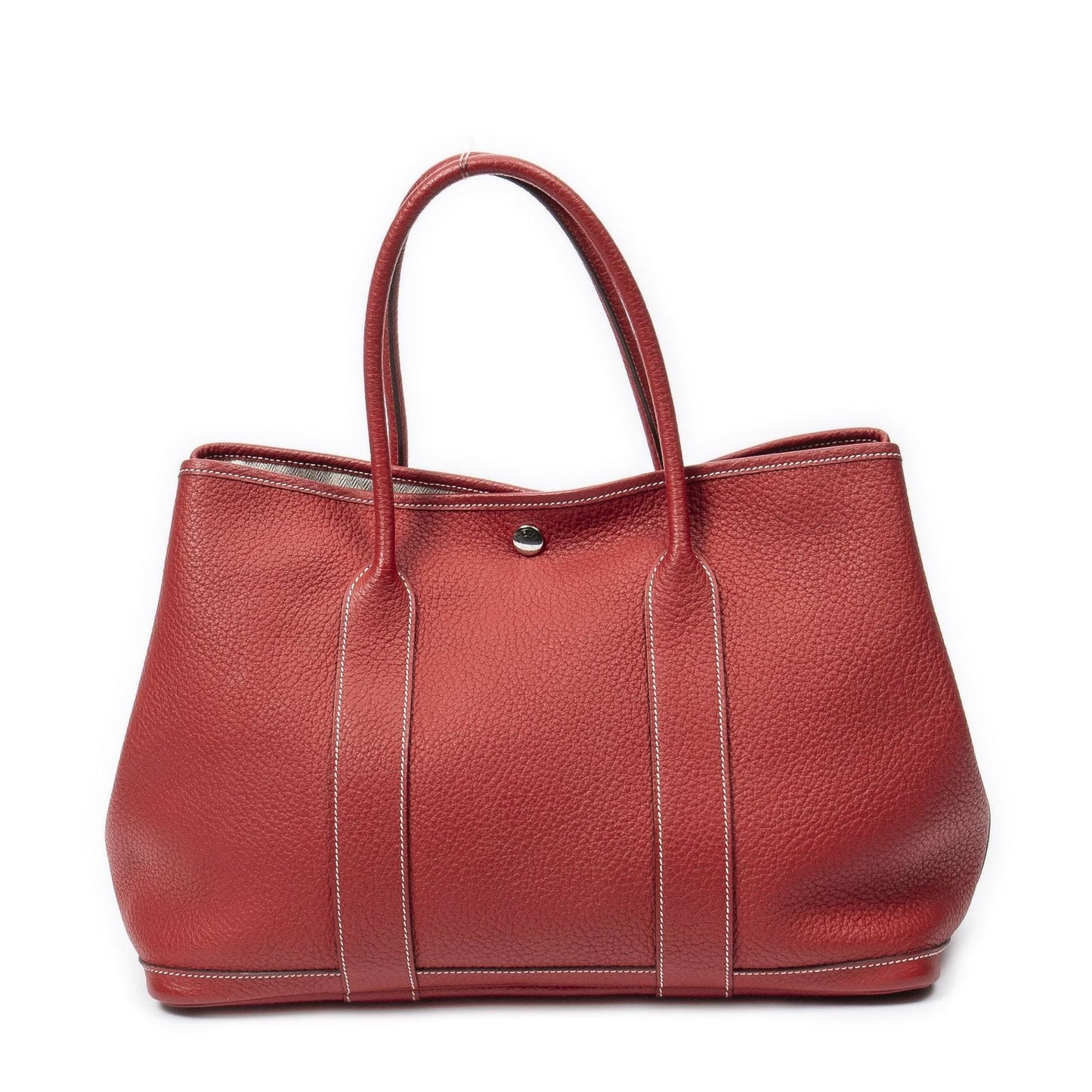 Hermes Garden Party Red Negonda Leather