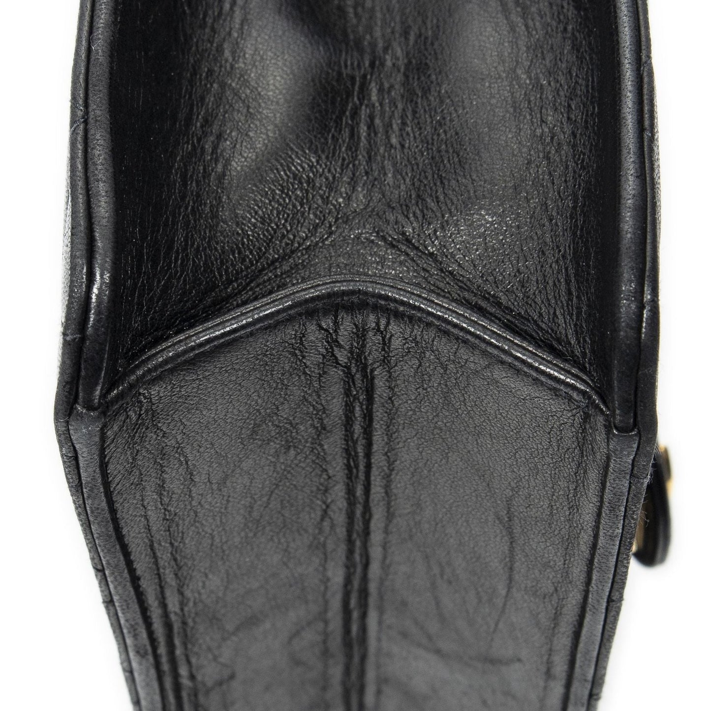 Chanel Vintage Push Lock Straight Flap Black Quilted Lambskin Leather