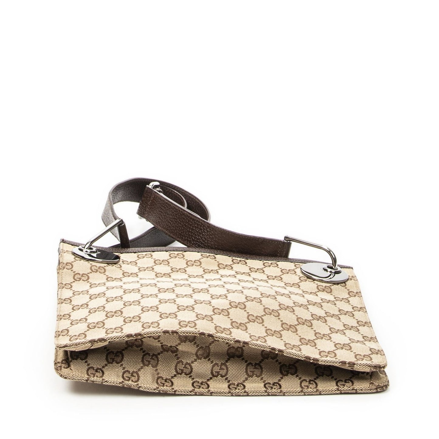 Gucci Eclipse Crossbody Shoulder Bag Beige Brown GG Canvas