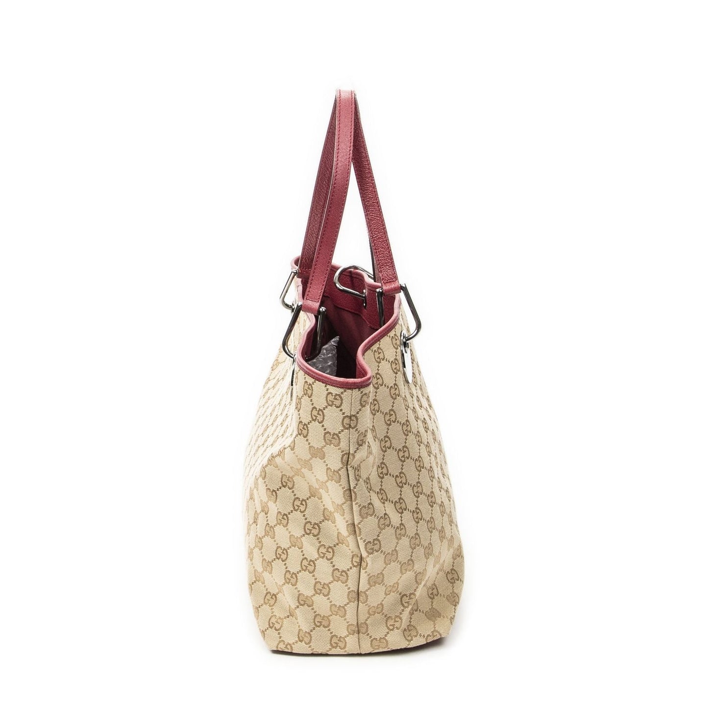 Gucci Large Eclipse Tote Beige Fuchsia GG Canvas