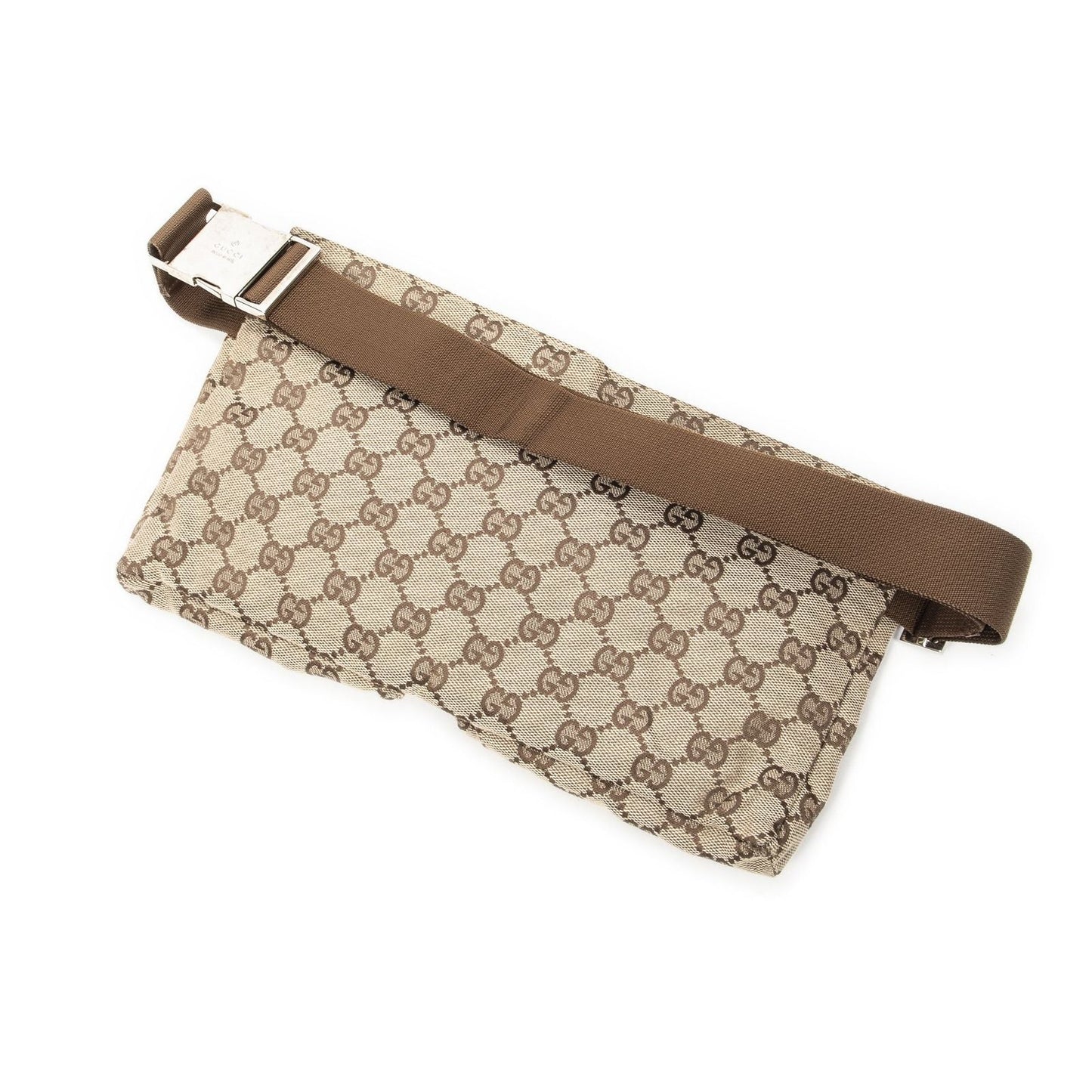 Gucci Waist Pouch Beige Brown GG Canvas
