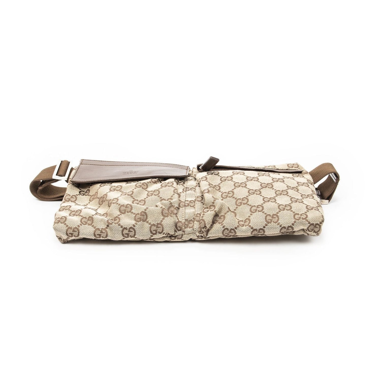 Gucci Waist Pouch Beige Brown GG Canvas