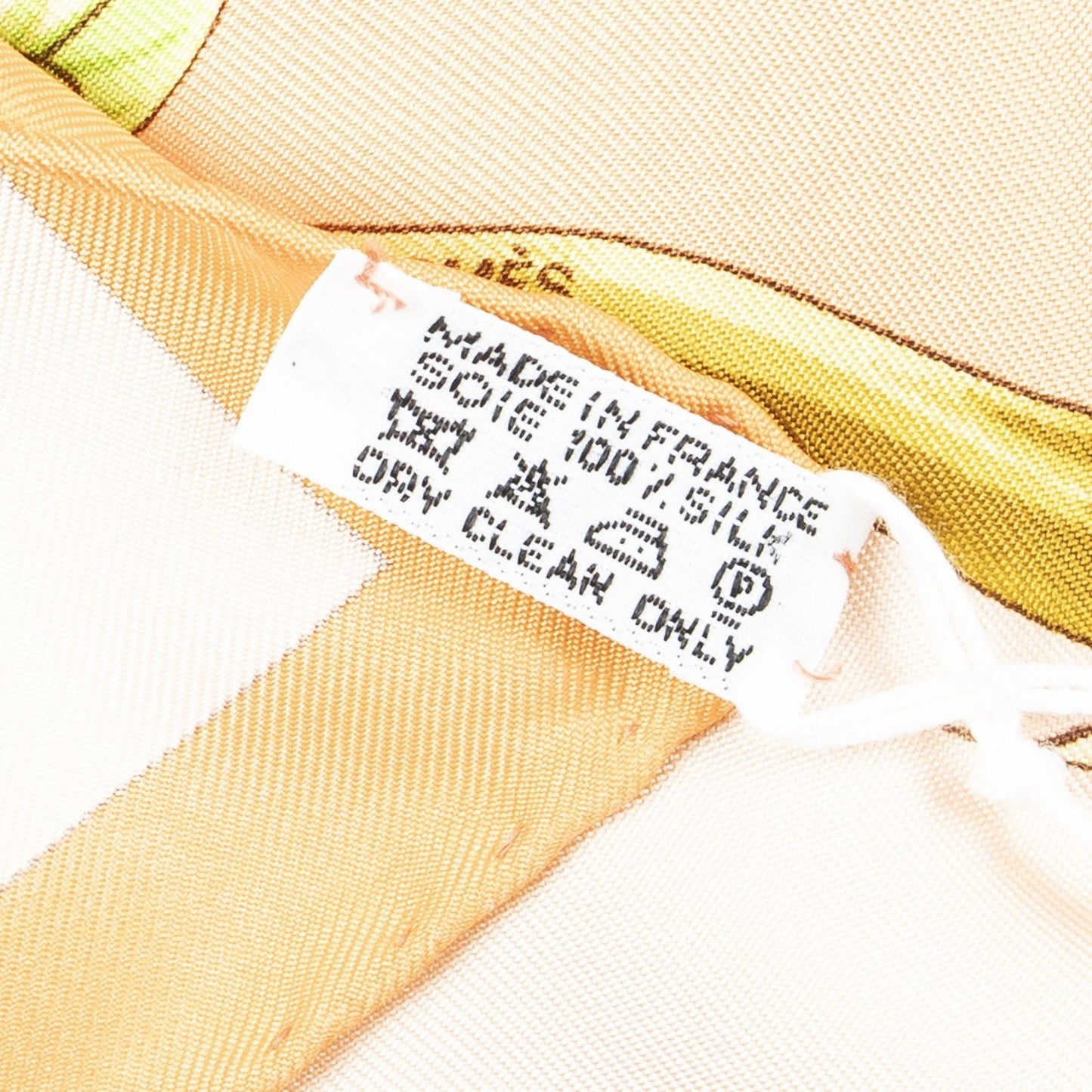 Hermes Scarf Orange Green Silk