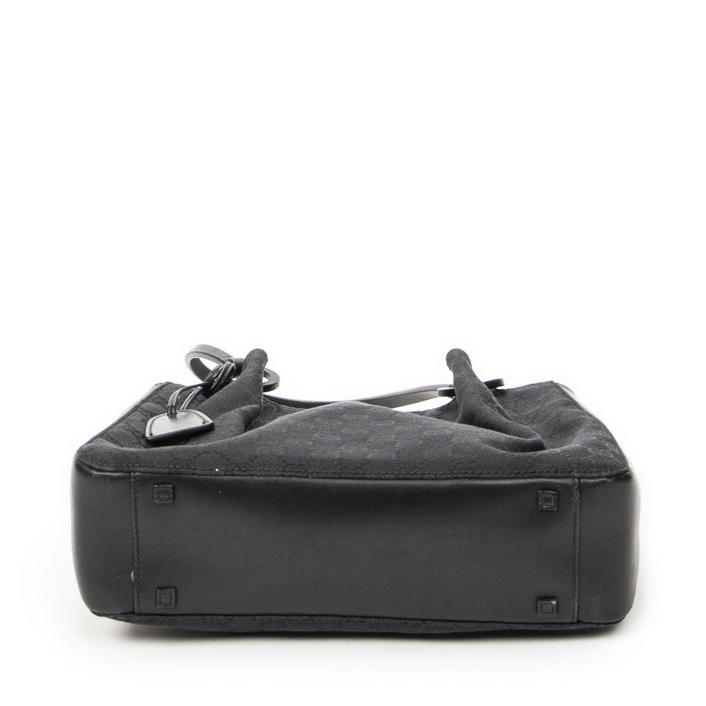 Gucci GG O-ring Tote Black Canvas
