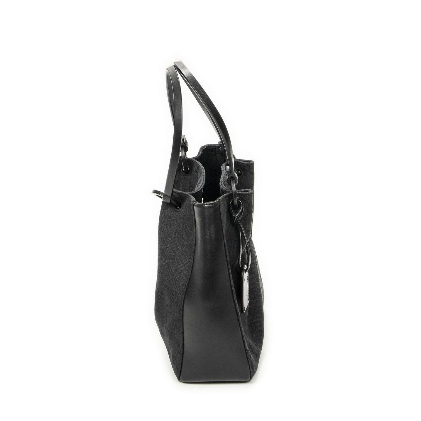 Gucci GG O-ring Tote Black Canvas
