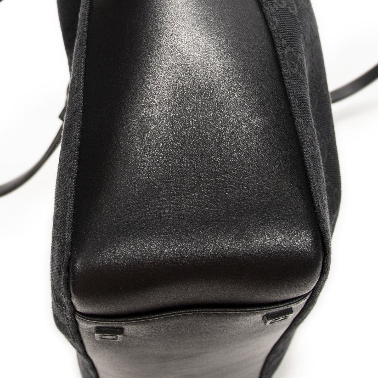 Gucci GG O-ring Tote Black Canvas