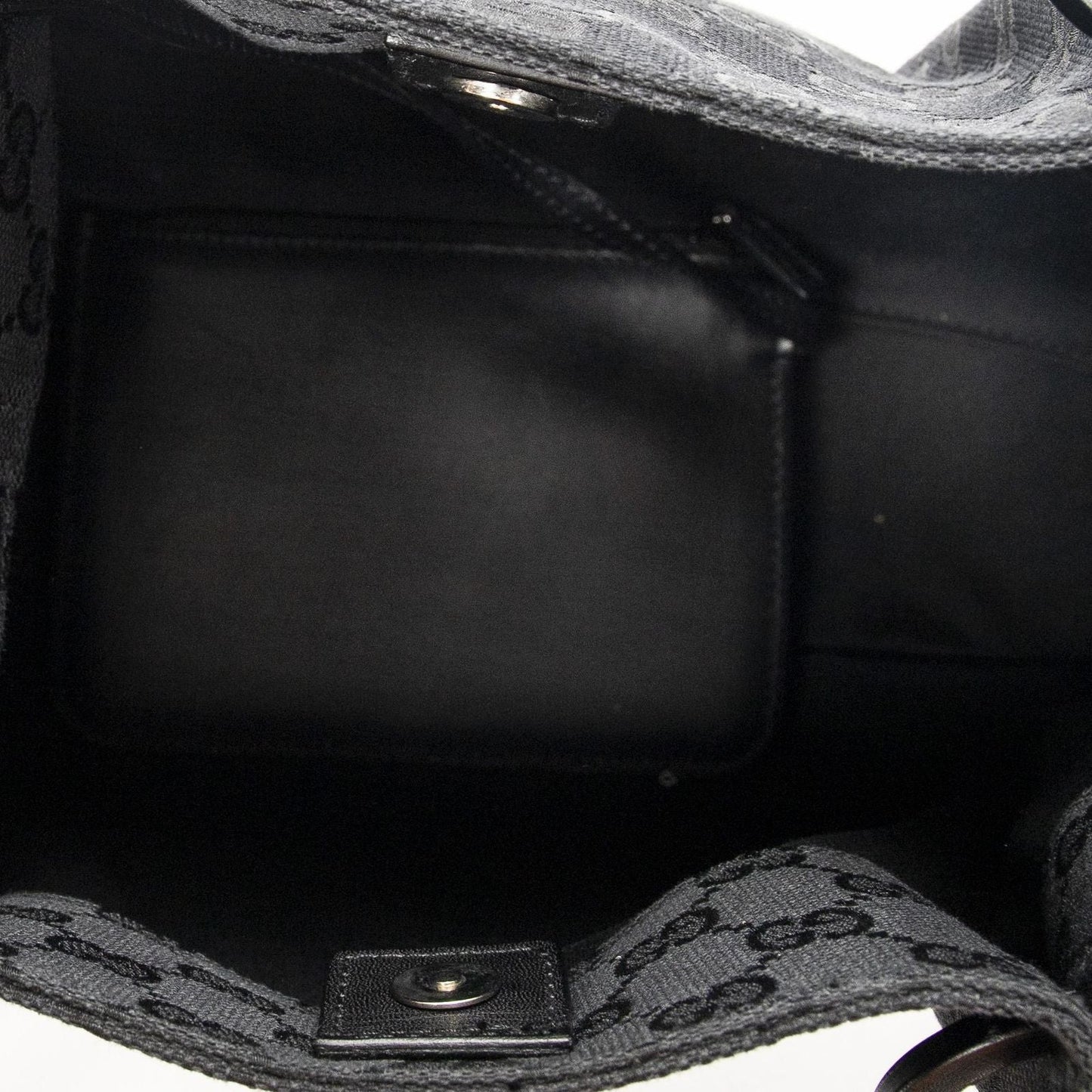 Gucci GG O-ring Tote Black Canvas
