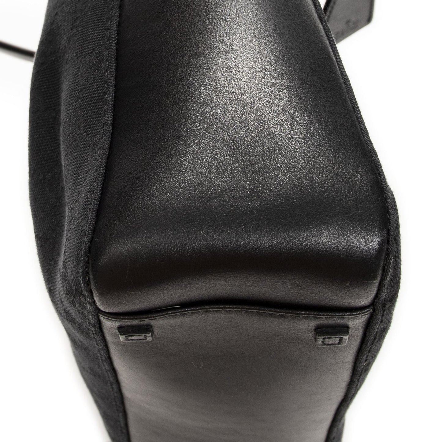 Gucci GG O-ring Tote Black Canvas