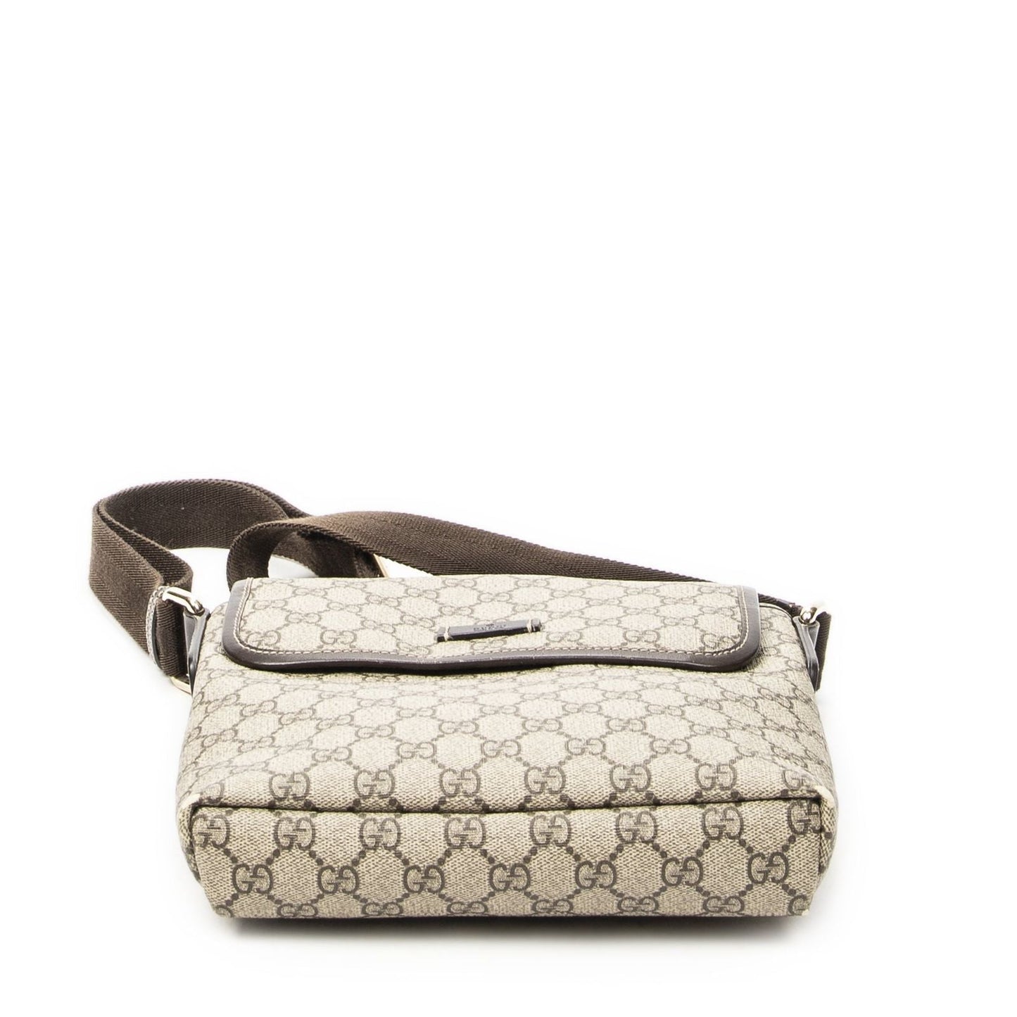 Gucci Small Messenger Beige Brown Supreme Canvas