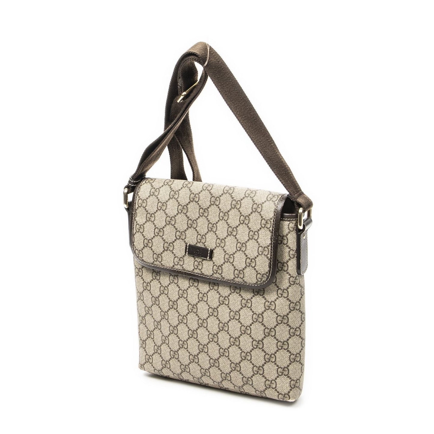 Gucci Small Messenger Beige Brown Supreme Canvas
