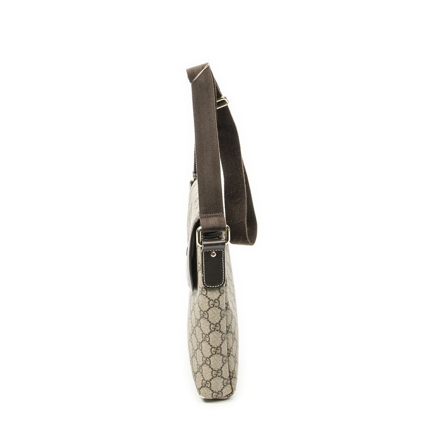 Gucci Small Messenger Beige Brown Supreme Canvas