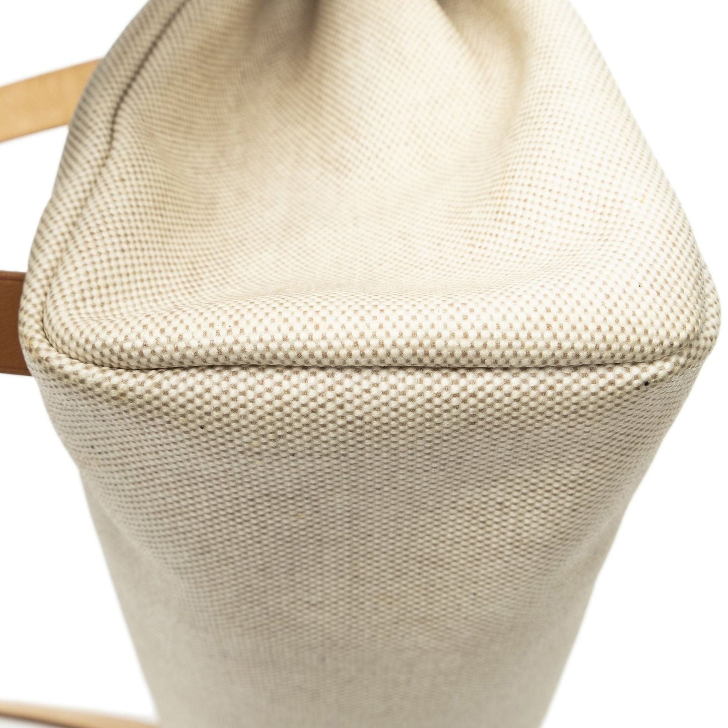 Hermes Herbag a Dos Tan Beige Toile Ash Handbag