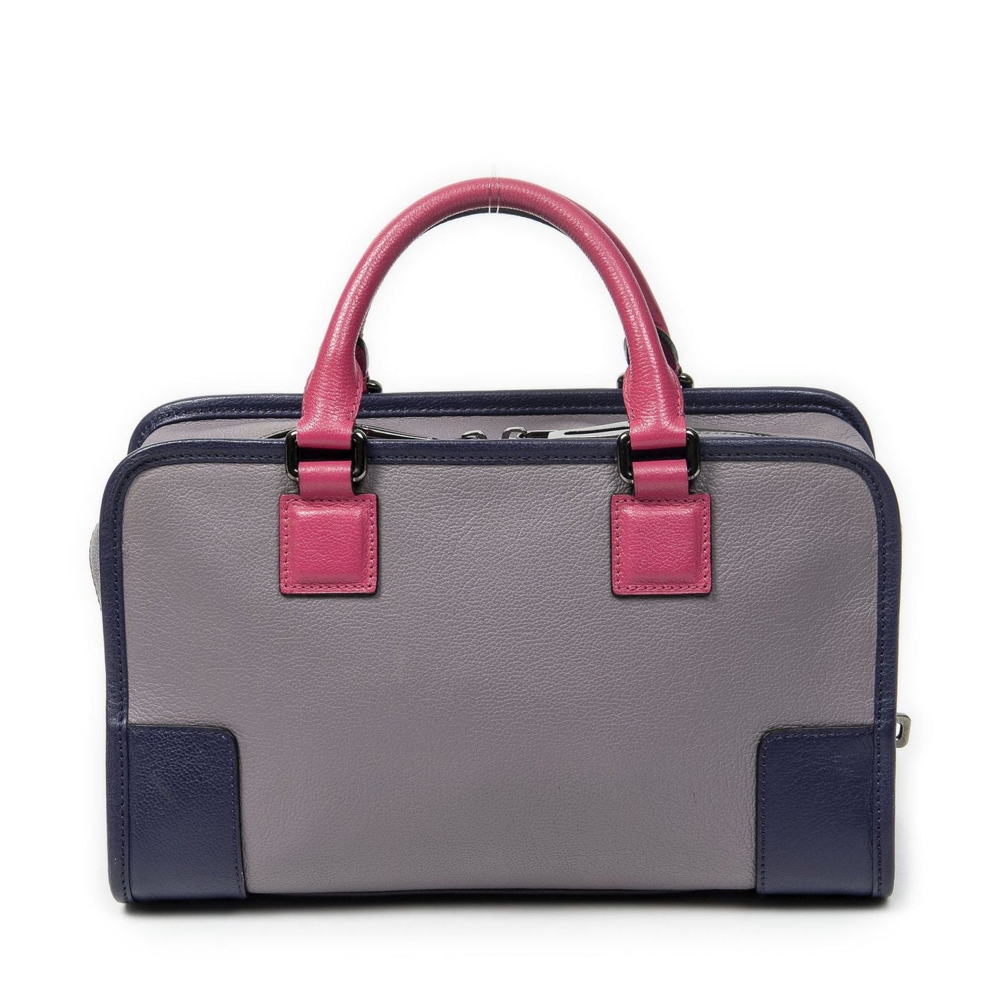 Loewe Tricolor Amazona Lilac Purple Pink Gray Calfskin Leather