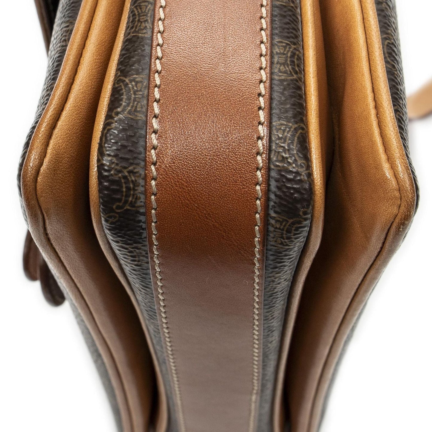 Celine Vintage Bucket Crossbody Brown Macadam Canvas