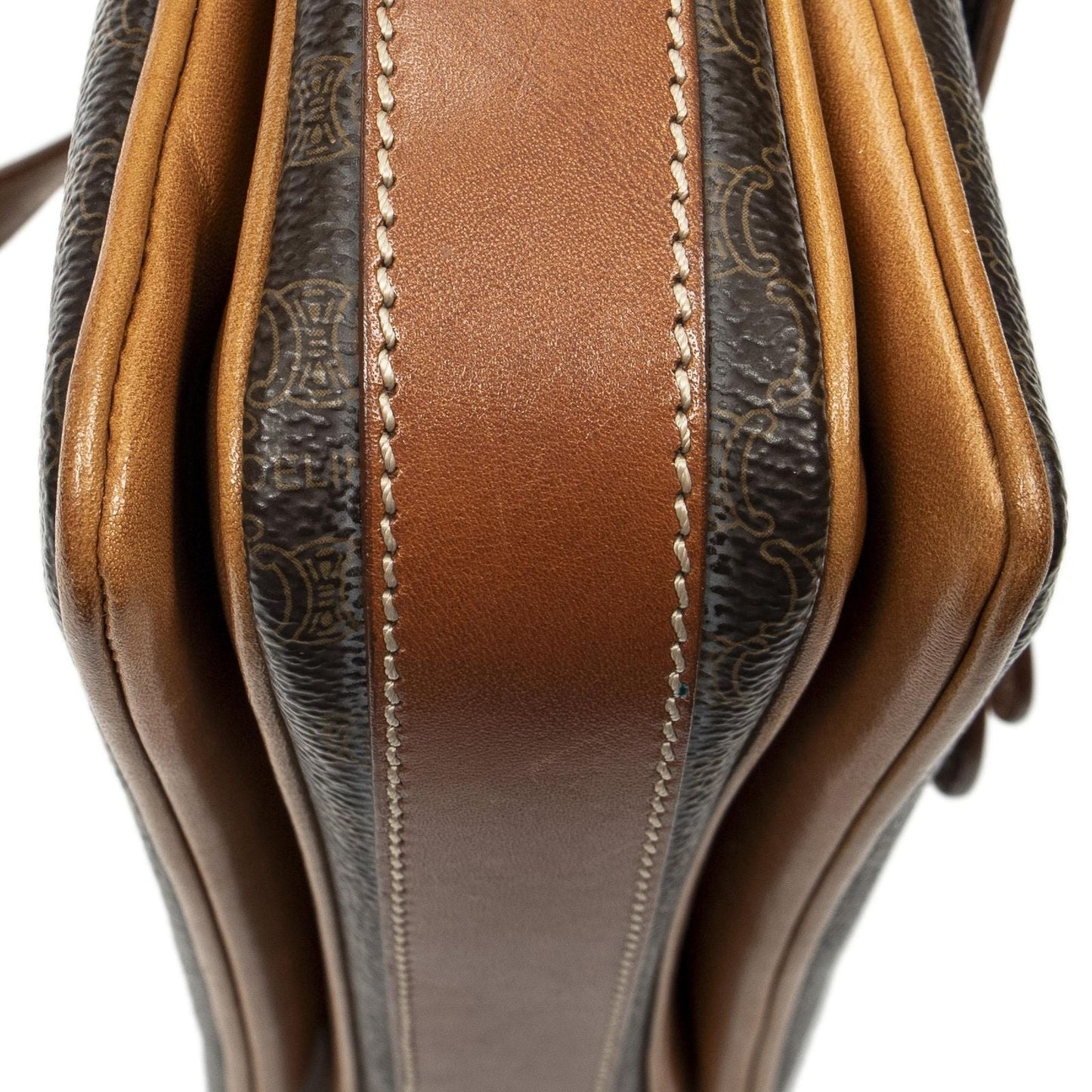 Celine Vintage Bucket Crossbody Brown Macadam Canvas
