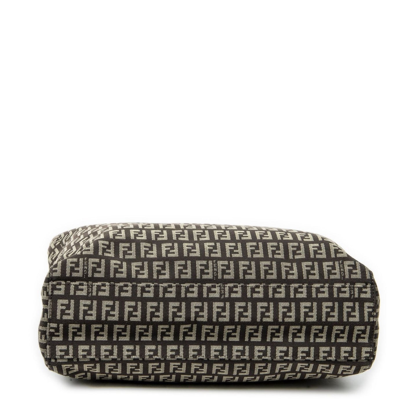 Fendi Small Shopping Tote Tan Dark Brown Zucchino Canvas