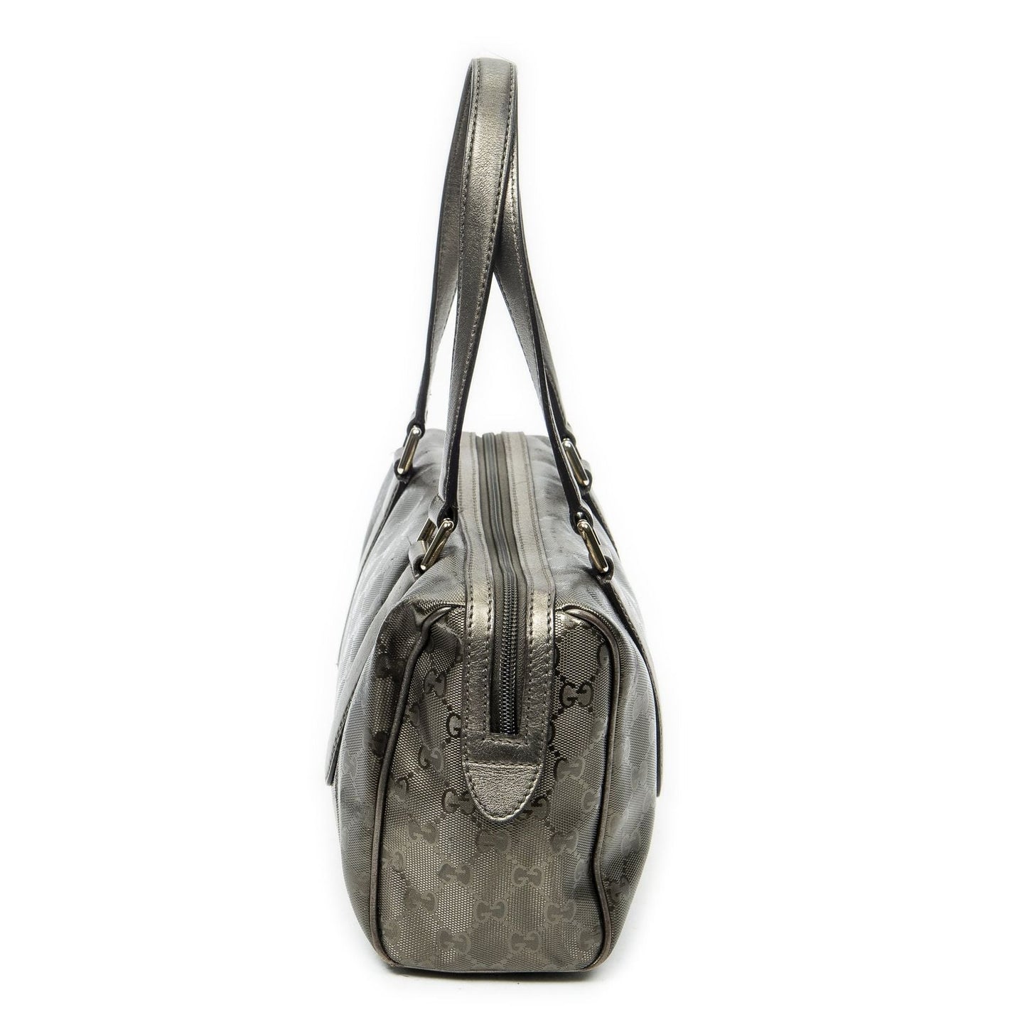 Gucci Small Shoulder Bag Metallic Blanc Zuguccissima Imprint Canvas
