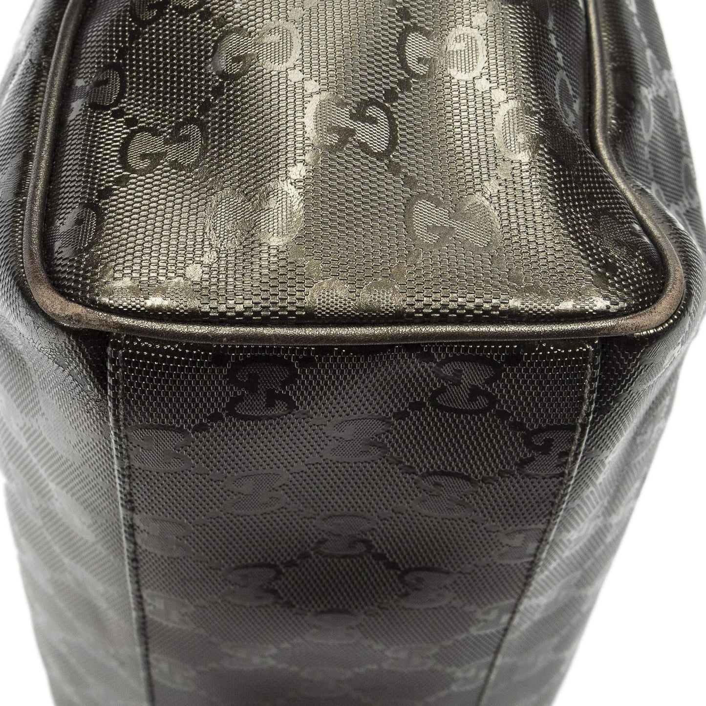 Gucci Small Shoulder Bag Metallic Blanc Zuguccissima Imprint Canvas
