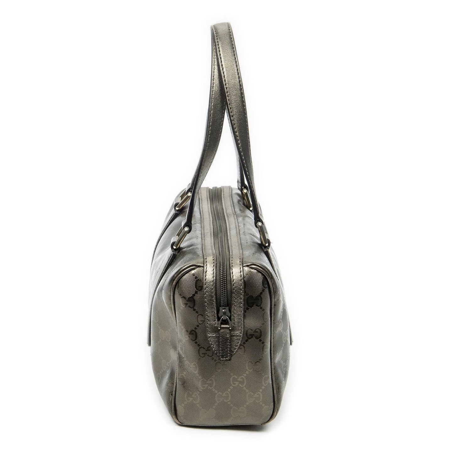 Gucci Small Shoulder Bag Metallic Blanc Zuguccissima Imprint Canvas