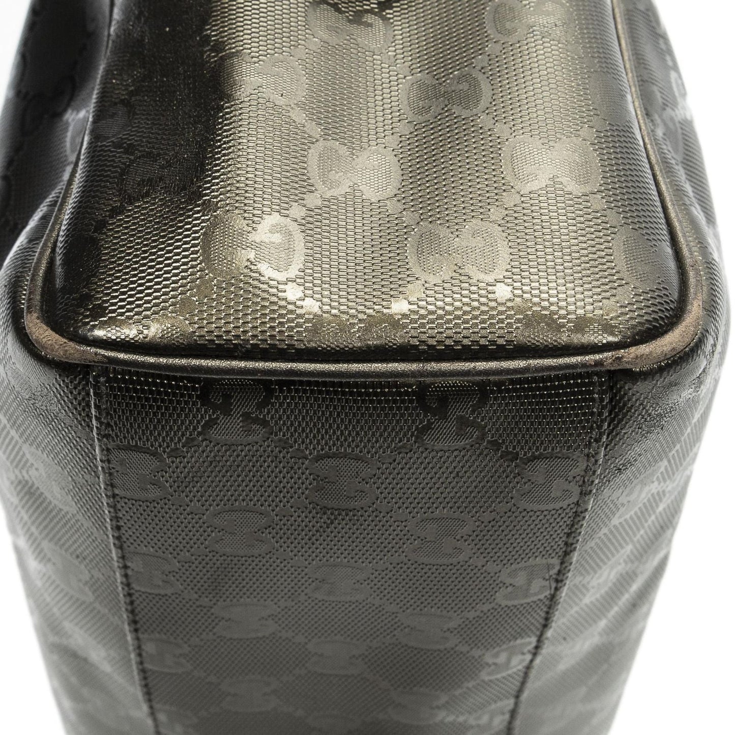 Gucci Small Shoulder Bag Metallic Blanc Zuguccissima Imprint Canvas
