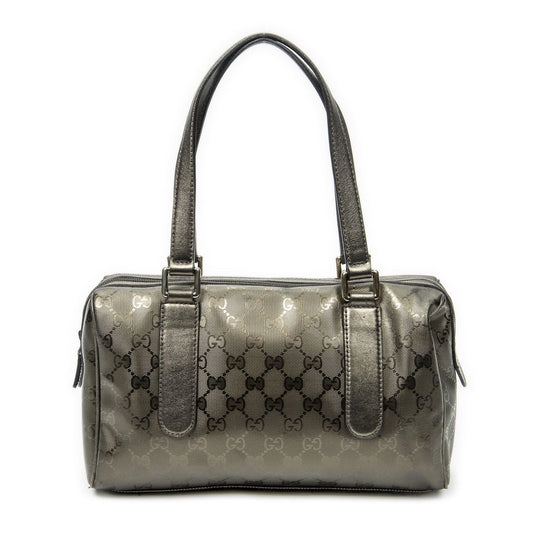 Gucci Small Shoulder Bag Metallic Blanc Zuguccissima Imprint Canvas