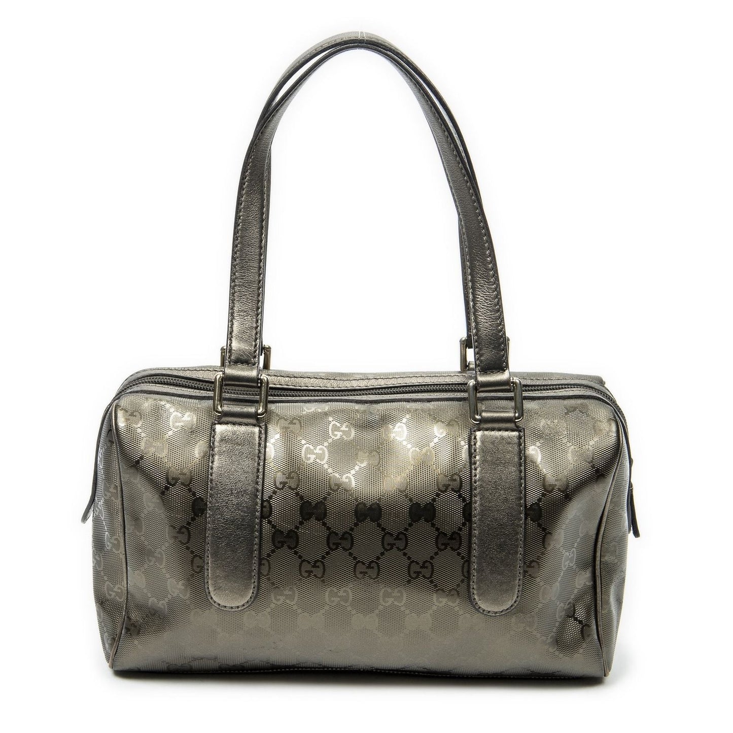 Gucci Small Shoulder Bag Metallic Blanc Zuguccissima Imprint Canvas