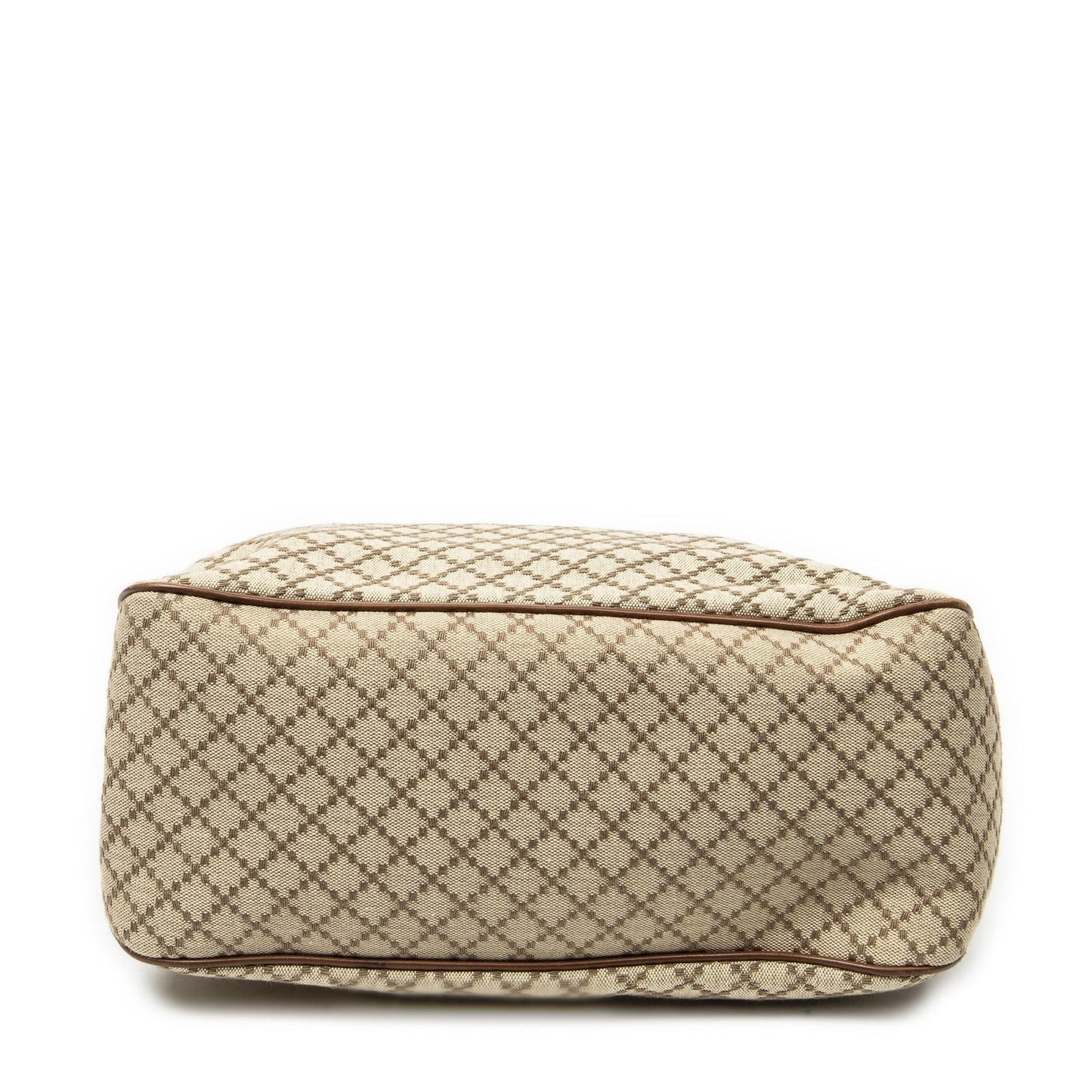 Gucci Village Double Hobo Beige Brown Diamante Canvas