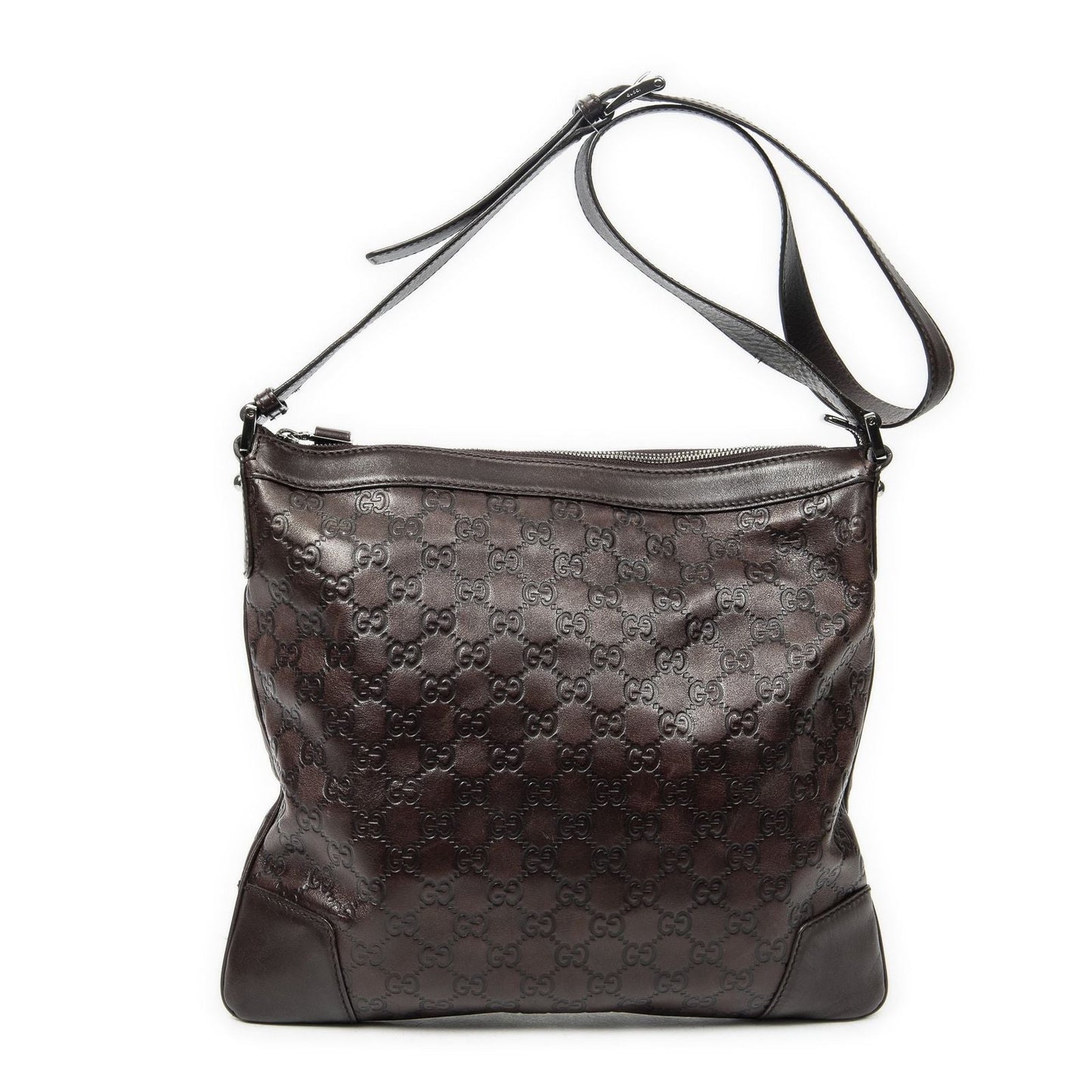 Gucci Zip Messenger Brown Guccissima