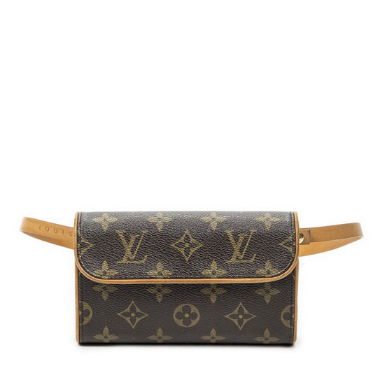Louis Vuitton Pochette Florentine Brown Monogram Canvas Handbag
