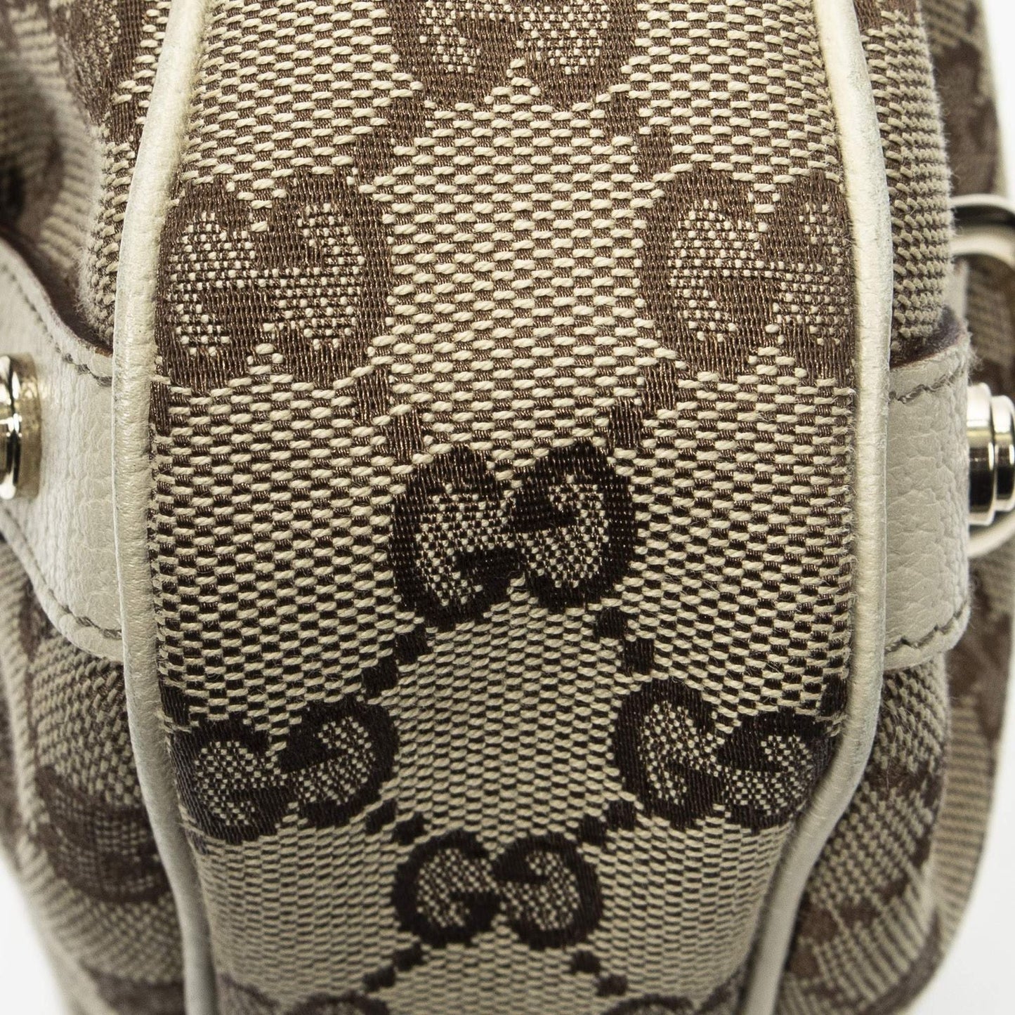 Gucci Small Abbey D Ring Hobo Beige Ivory GG Canvas
