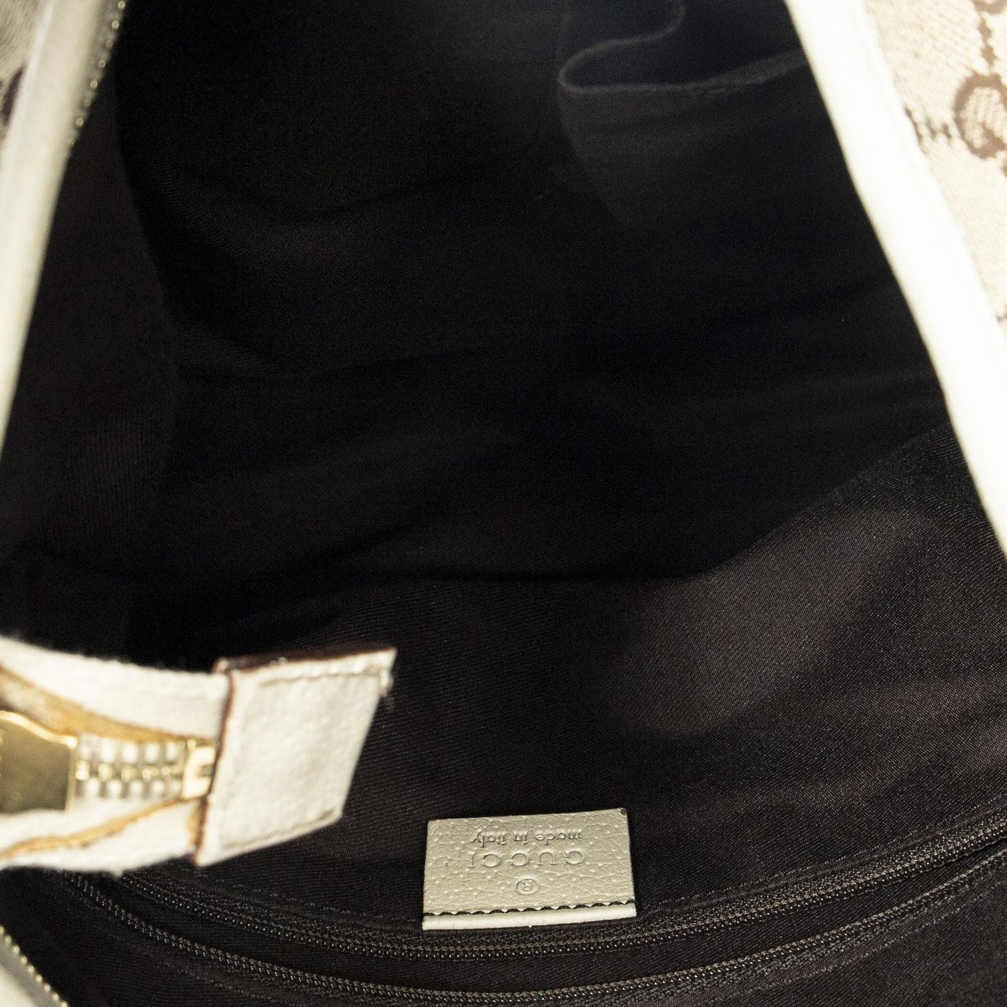 Gucci Small Abbey D Ring Hobo Beige Ivory GG Canvas