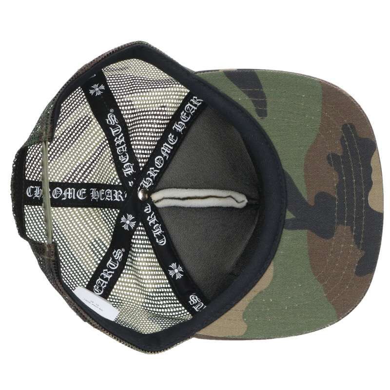 Chrome Hearts Trucker Cap Truck Khaki Cap Camouflage Pattern CH Mesh Hat with