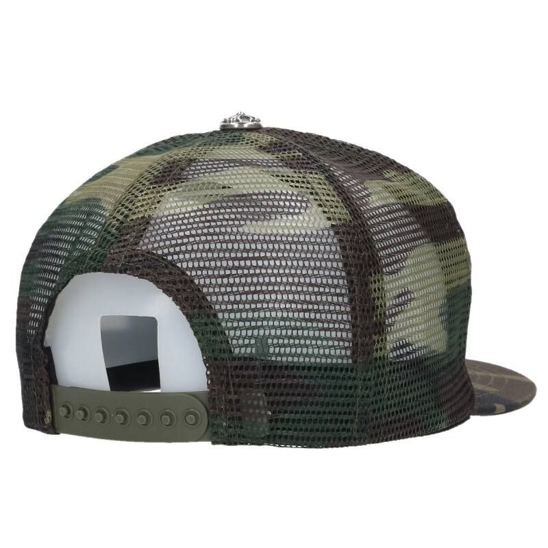 Chrome Hearts Trucker Cap Truck Khaki Cap Camouflage Pattern CH Mesh Hat with