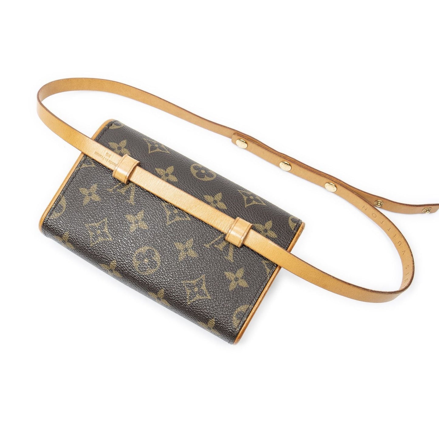 Louis Vuitton Pochette Florentine Brown Monogram Canvas Handbag