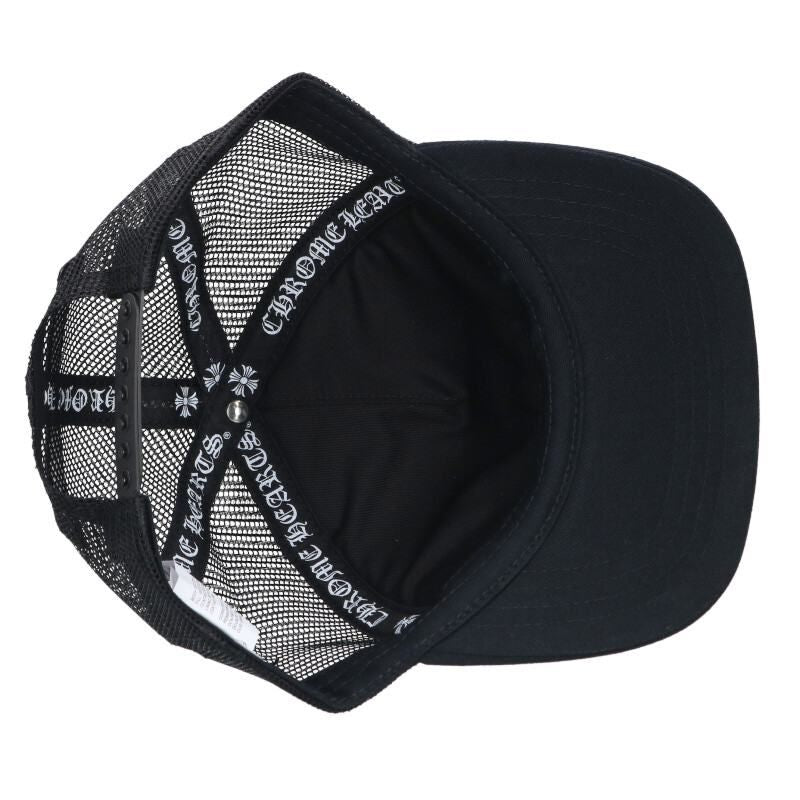 Chrome Hearts Trucker Cap Truck Khaki Cemetery Leather Patch Mesh Hat