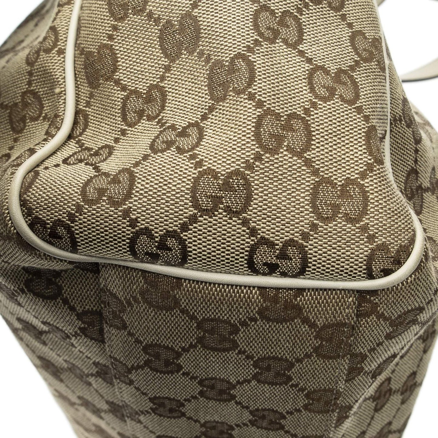 Gucci Shoulder Tote Beige Ivory GG Canvas