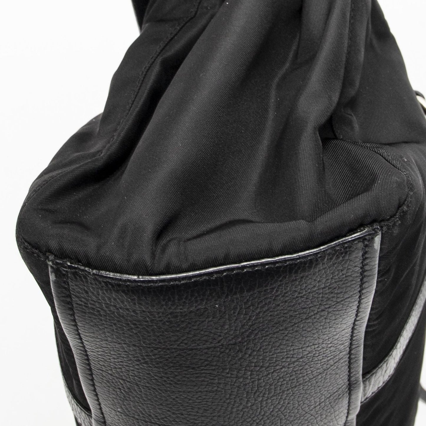 Prada Rectangle Flap Shoulder Bag Black Nylon Canvas