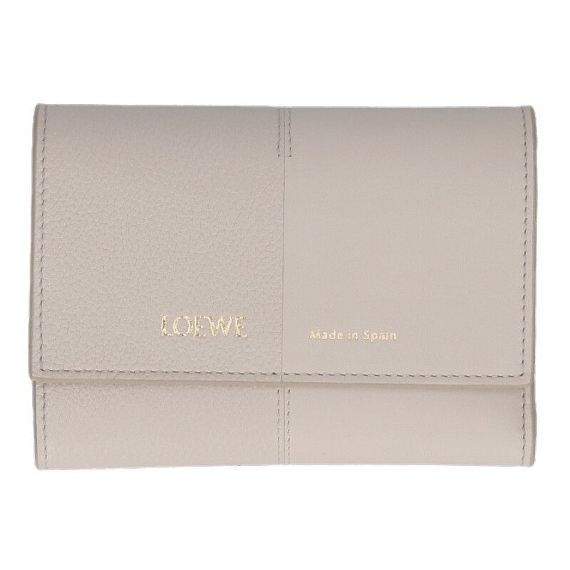 Loewe Vertical Wallet Small Slim Scarf &gray Necklace Trifold