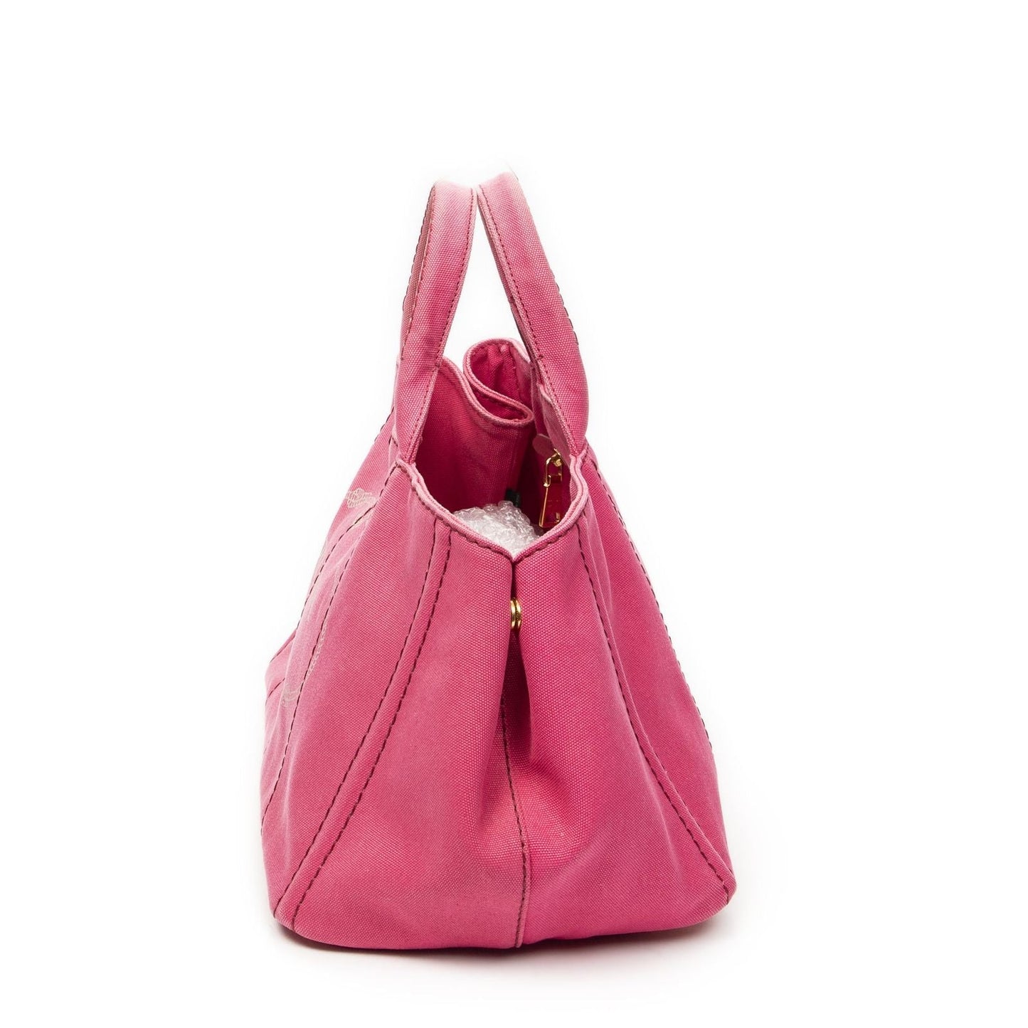 Prada Canapa Tote Fuchsia Pink Canvas