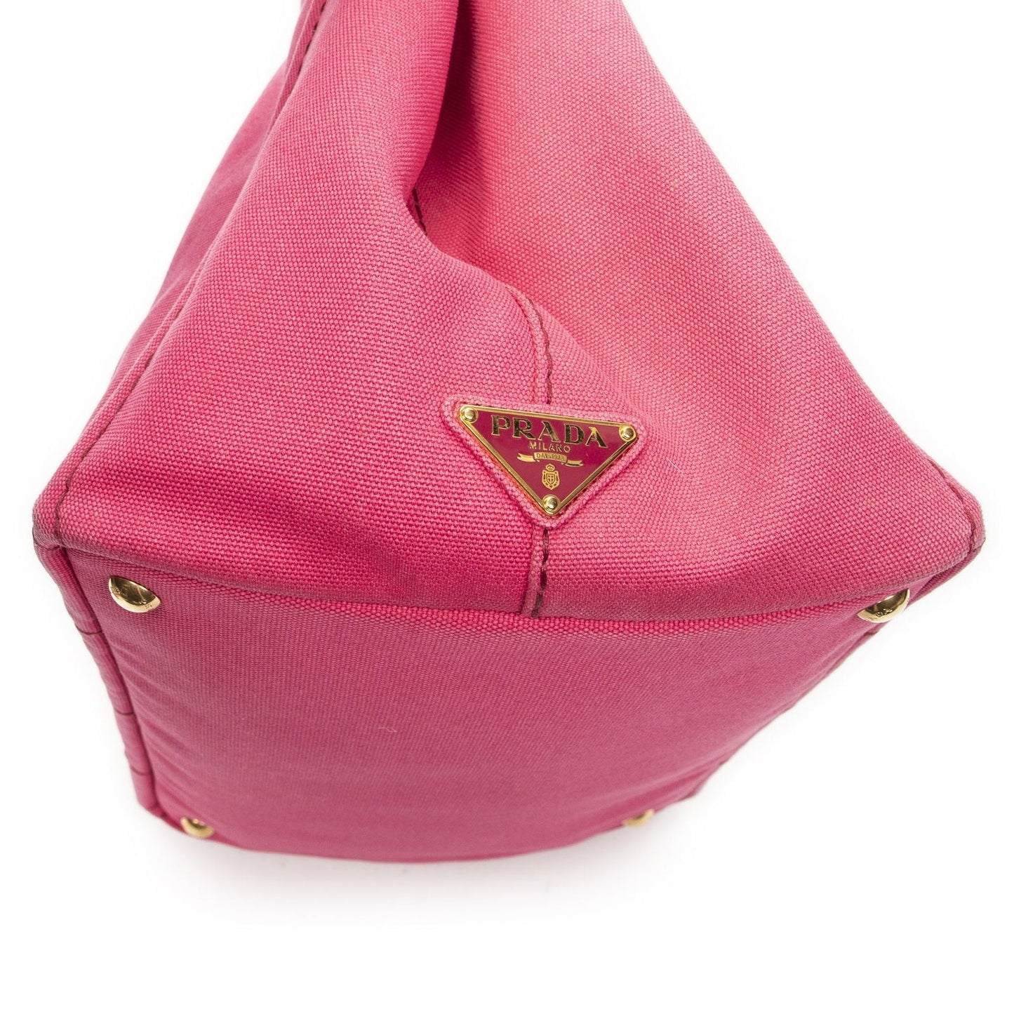 Prada Canapa Tote Fuchsia Pink Canvas