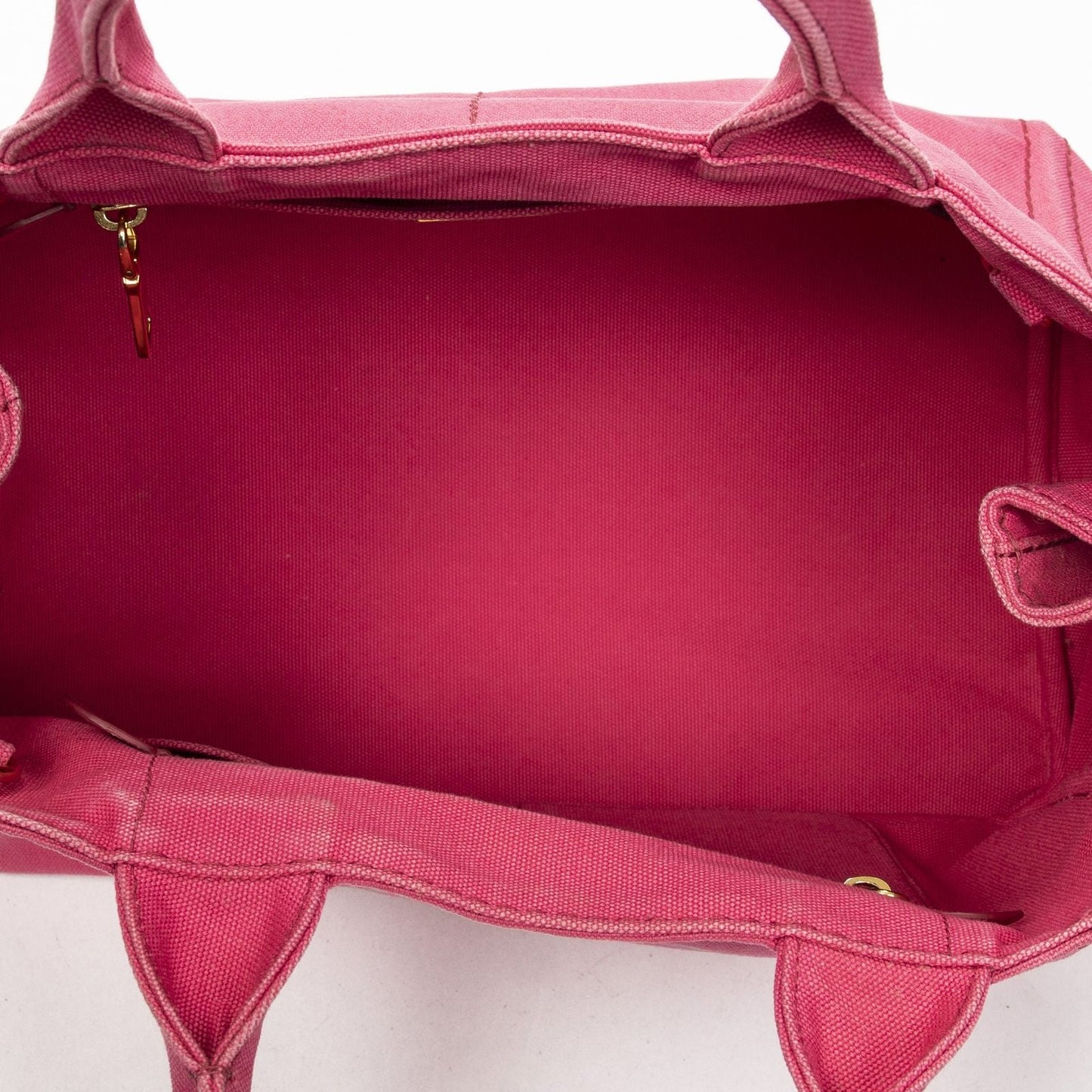 Prada Canapa Tote Fuchsia Pink Canvas