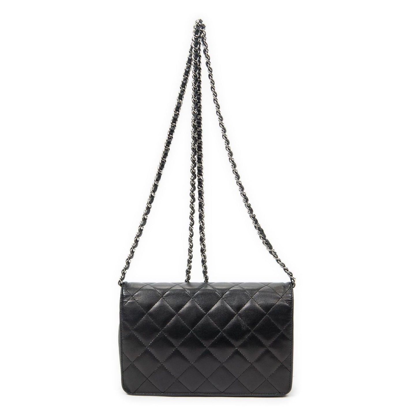 Chanel Cambon Line Chain Wallet Black Quilted Lambskin Leather