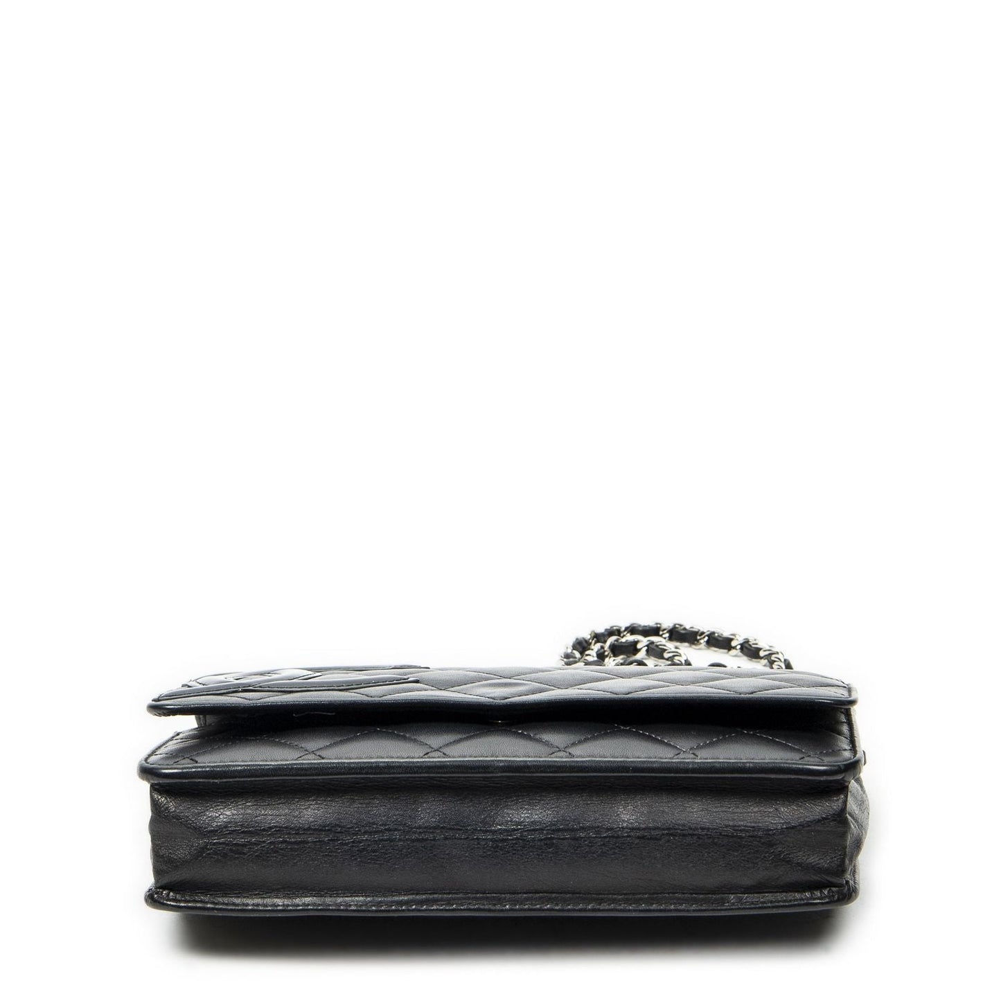 Chanel Cambon Line Chain Wallet Black Quilted Lambskin Leather