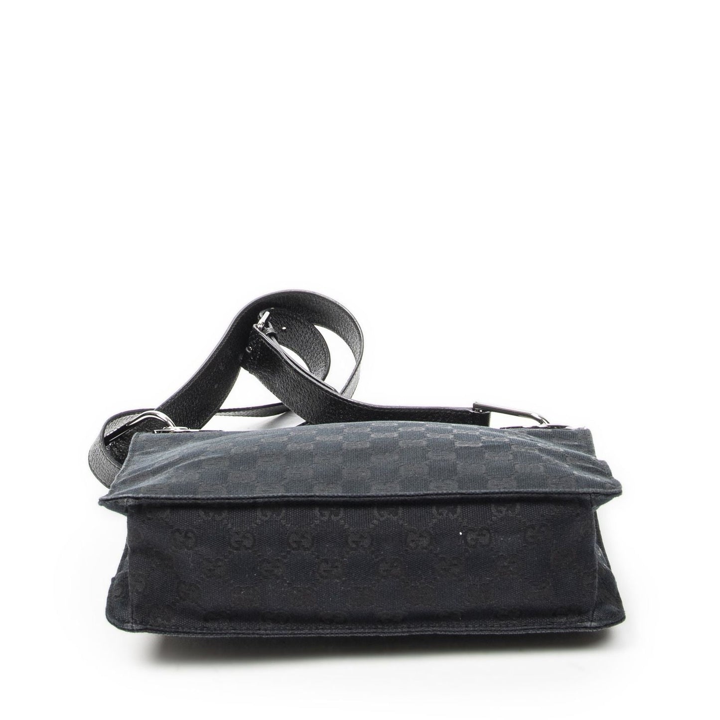 Gucci Eclipse Crossbody Shoulder Bag Black GG Canvas