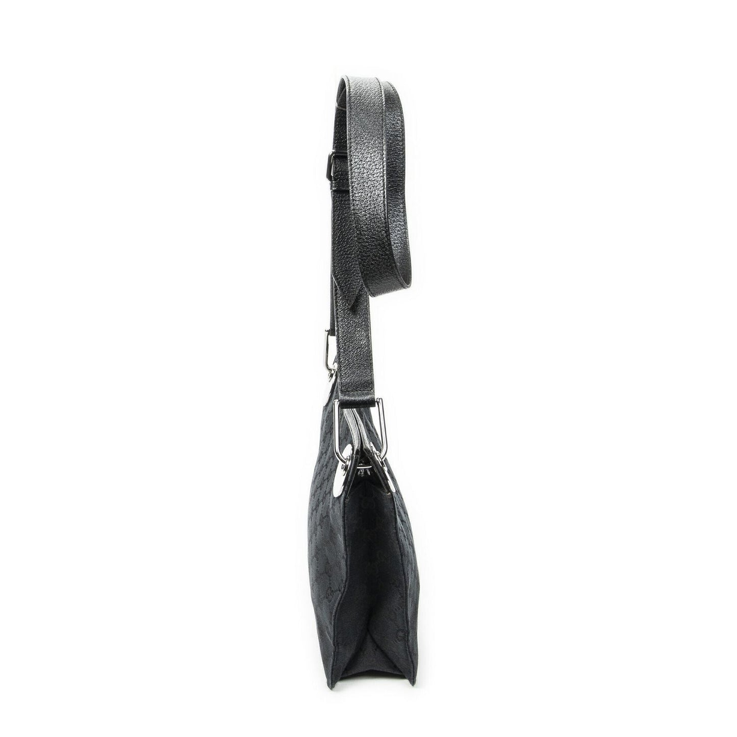 Gucci Eclipse Crossbody Shoulder Bag Black GG Canvas