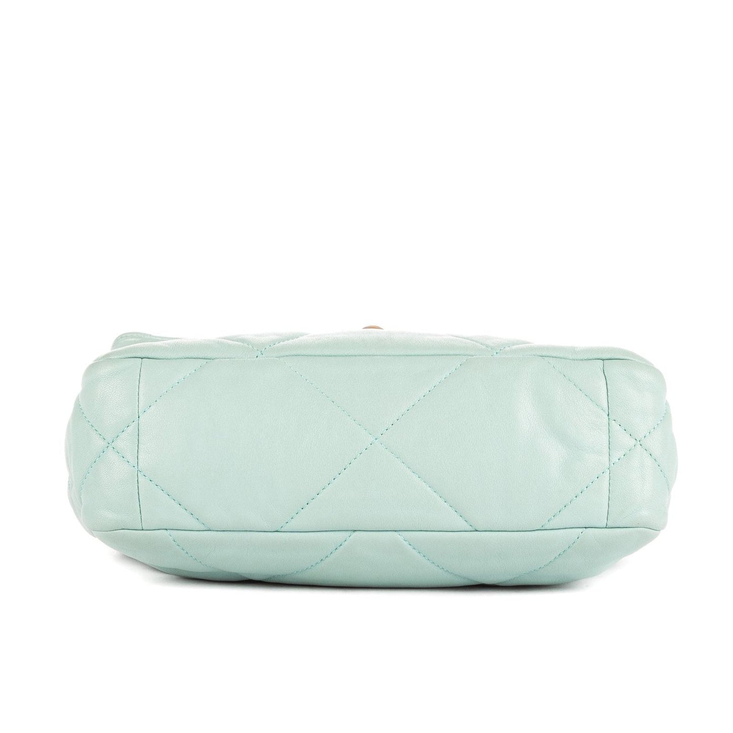 Chanel Classic 19 Flap Teale Blue Quilted Lambskin Leather