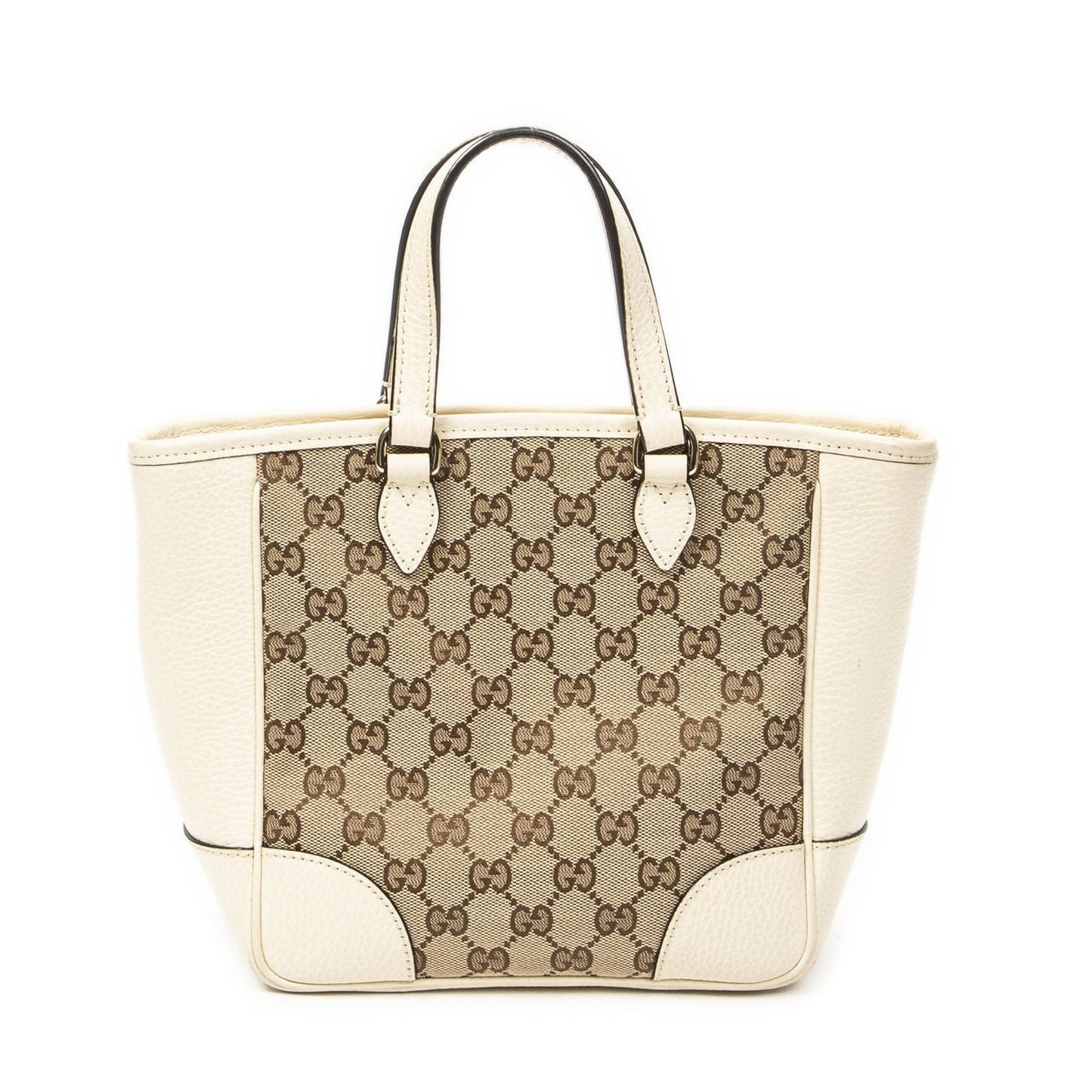 Gucci Small Bree Tote Ivory Beige GG Canvas