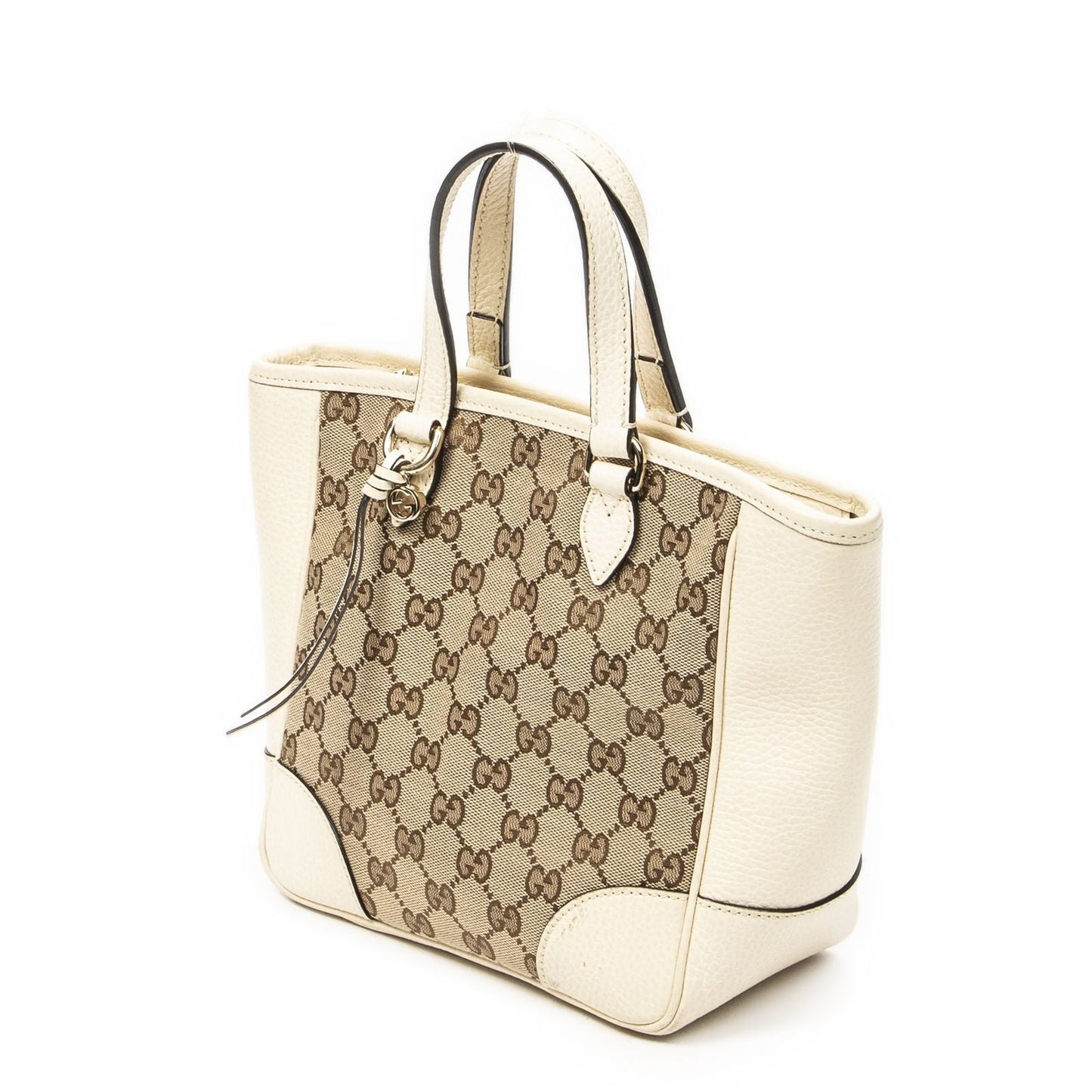 Gucci Small Bree Tote Ivory Beige GG Canvas