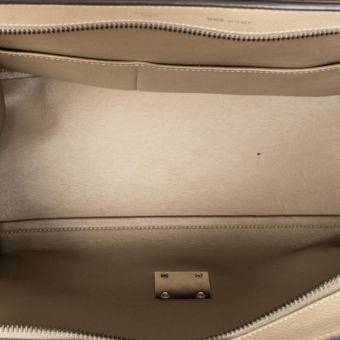 Celine Small Medium Swing Beige Gray Calfskin Leather Messenger Bag